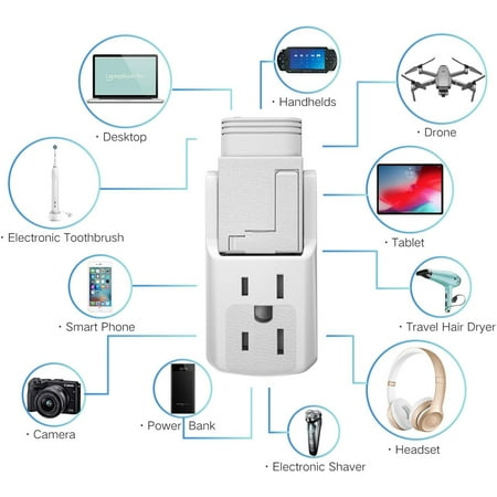 Worldwide All in One Universal Travel Adaptor Wall AC Power Plug Adapter Wall Charger with 3 Outlets&4 Plugs for 190+Countries(Black) TryAce Travel Adapter EU/UK/AU/US Worldwide All in One Universal Travel Adaptor Wall AC Power Plug Adapter Wall Charger with 3 Outlets&4 Plugs for 190+Countries(Black) TryAce Travel Adapter EU/UK/AU/US